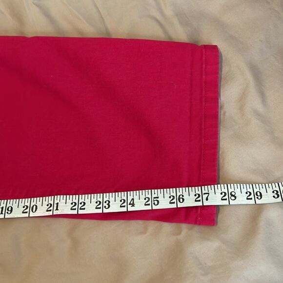 Gloria Vanderbilt Sadie size 14P slim dark pink cropped jeans cuffed or not EUC - Picture 7 of 13